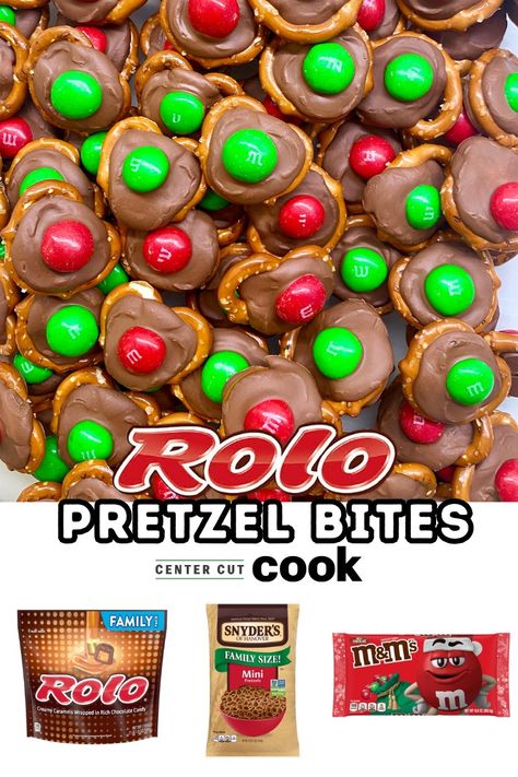 CenterCutCook - Rolo Pretzel Bites - always a Christmas... Rollo Pretzels, Christmas Treats Easy, Rolo Pretzel Bites, Pretzel Chocolate Bites, Rolo Pretzel, Rolo Candy, Rolo Pretzels, Pretzel Bites Recipes, Pretzel Treats