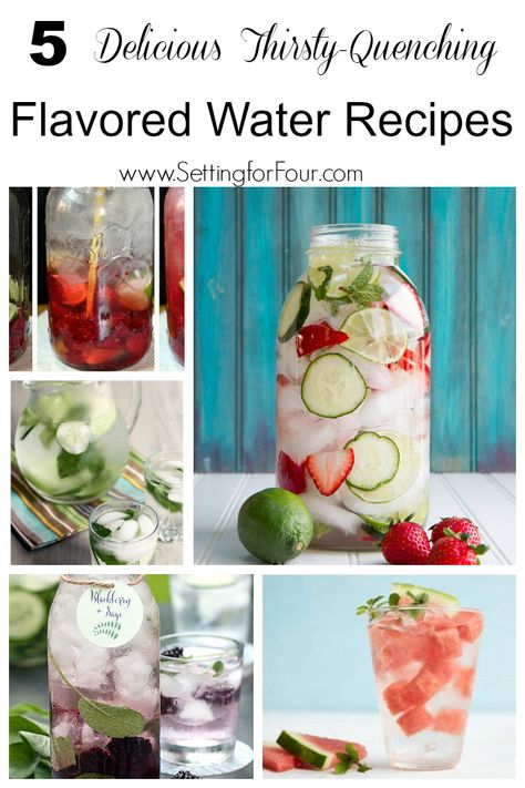 5 Delicious Thirsty-Quenching Flavored Water Ideas. Low sugar, high flavor drink recipes made with fruit and herbs. #drinks #water #recipes #summer #healthy #lowsugar Flavored Water Ideas, Best Hot Chocolate Recipes, Fusion Water, Flavored Water Recipes, Water Ideas, Strawberry Lime, Infused Water Recipes, Fruit Infused Water, Recipes Summer