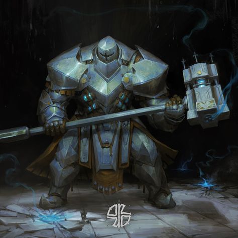 ArtStation - Holy Hammer Knight - ORO Hammer Knight, Dragon Age Origins Morrigan, Rune Knight, Knight Art, Fantasy Armor, Robot Concept Art, Armor Concept, Fantasy Warrior, 판타지 아트