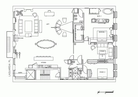 just certain areas.NoHo loft floor plan - 4000sf - two sides of windows - open concept Loft Apartment Floor Plan Open Concept, Industrial Loft Floor Plans, Loft Apartment Floor Plan, Lodge Floor Plans, Apartment Loft Ideas, Parents Retreat, Loft Floor Plan, Loft Floor Plans, Loft Flooring