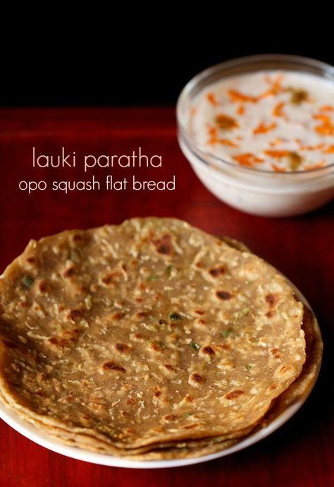 lauki paratha recipe with step by step photos – nutritious whole wheat flat breads made with lauki (bottle gourd or doodhi). #laukiparatha #dudhiparatha #lauki #paratha #bottlegourd Doodhi Recipe, Paratha Roti, Veg Recipes Of India, Recipes In Marathi, Punjabi Cuisine, Indian Flat Bread, Box Snack, Paratha Recipe, Roti Recipe