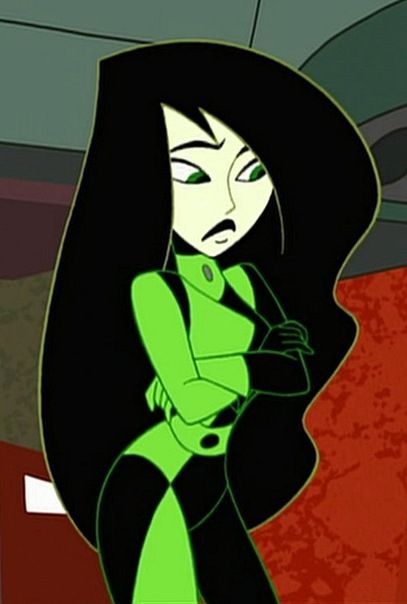 Shego Kim Possible, Kim Possible, Dark Hair, Stone, Wall, Green, Hair, Black