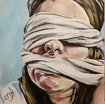 Distorted Body Image, Painting That Shows Emotion, Artists Who Explore Mental Health, Painting About Mental Health, Conseptioal Art, Mental Health Artists Gcse, Self Image Art, Art Body Image, Healing Art Drawing