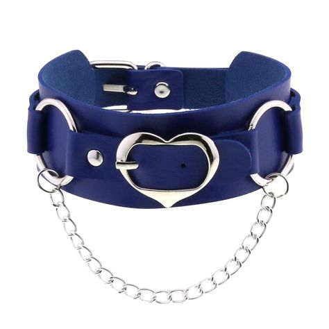 Buckle Choker, Leather Heart Choker, Goth Choker, Rock Style Clothing, Goth Necklace, Dark Jewelry, Gothic Chokers, Leather Heart, Studs Men