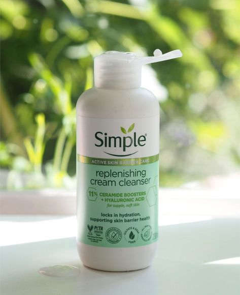 a budget friendly cream cleanser from Simple, great for sensitive skin types, dry skin types and more. Easy to use, comfortable on the skin- a great everyday cleanser- find out more #cleanser #skincare Simple Cleanser, Cleanser Skincare, Expensive Skin Care Products, Spring Wishlist, Simple Website, Cream Cleanser, Skincare Review, Skin Health, Beauty Blogger