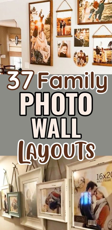 37 Family Photo Wall Layouts Cheap Ways To Display Photos, Hanging Groups Of Pictures, Living Room Photo Collage, Hanging Multiple Pictures On Wall, Ideas For Hanging Pictures On Wall, Kids Pictures On Wall, Displaying Family Photos On Wall, Displaying Photos On Wall, Hanging Family Pictures On The Wall