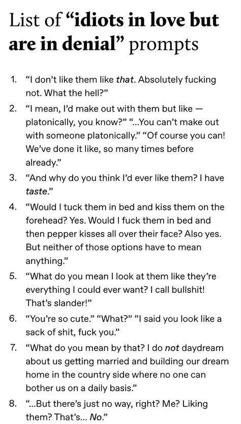 How To Write Flirty Dialogue, Mystery Plot Ideas Writing Prompts, Lesbian Writing Ideas, Small Writing Prompts, Drama Story Ideas, Selfship Prompts, Love Confession Ideas Writing, List Of Au Ideas, Another Word For But