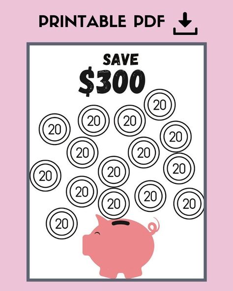 300 dollars savings, Piggy Bank Money Saving Challenge Printable, Save 300, Savings Challenge, Savings Tracker, Savings Planner by HartfordHustlePrints on Etsy 300 Dollar Saving Challenge, 300 Savings Challenge, Simple Savings Challenge, Furniture Savings Challenge, 300 Saving Challenge, Savings Piggy Bank, Money Saving Challenge Printable, Saving Challenge Printable, 300 Dollars