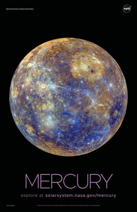 Mercury Aesthetic, Mercury Poster, Astronomy Aesthetic, Planet Planet, Planet Pictures, Astronomy Photography, Nasa Solar System, Mercury Planet, Solar System Poster