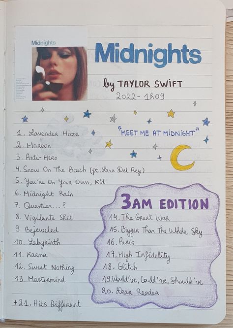 Taylor Swift Songs Journal, Taylor Swift Song Lyrics Book, Taylor Swift Notes Ideas, Taylor Swift Lyric Journal, Taylor Swift Journal Prompts, Swiftie Things To Draw, Taylor Swift Starter Guide, Taylor Swift Stuff To Draw, Taylor Swift Song Book