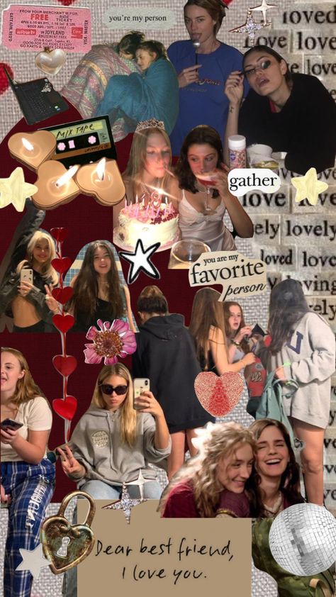 #collage #aesthetic #moodboard #friendship #friendshipgroup #girls #girlsnight #bestfriendshuffle Best Friends Wallpaper Aesthetic, Collage Best Friend, Friend Photo Collage, Friendship Moodboard, Friendship Collage Ideas, Friend Magazine, Bff Collage, Best Friend Collage Ideas, Collage Friends