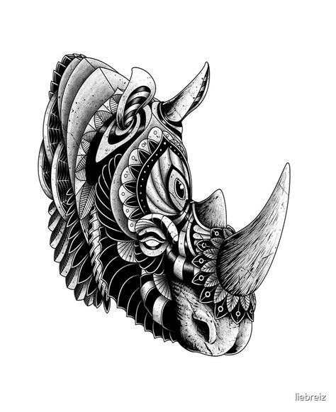 "Rhinoceros tattoo" iPad Case & Skin for Sale by liebreiz | Redbubble Rhino Tattoos, Rhinoceros Tattoo, Rhinoceros Drawing, Inktober Inspiration, Rhino Tattoo, Polynesian Tattoo Designs, Aztec Tattoo, Abstract Tattoo, Ipad Skin