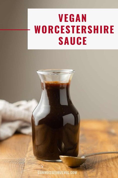 Vegan Dressing Recipes, Worcestershire Sauce Recipes, Secret Sauce Recipe, Vegan Sauce Recipes, Vegan Salad Dressing, Vegan Worcestershire Sauce, Vegan Dressing, Vegan Sauces, At The Store