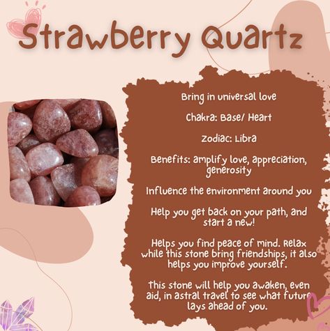 Cherry Quartz Meaning, Rose Quartz Information, Strawberry Crystal Meaning, Strawberry Calcite Meaning, Watermelon Quartz, Strawberry Crystal, Strawberry Quartz Crystal Meaning, Strawberry Quartz Meaning, Strawberry Quartz Properties