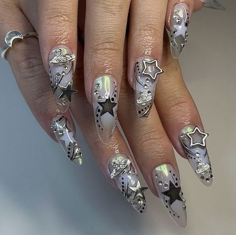 Occasion Nails, Punk Nails, Pedicure Manicure, Grunge Nails, Y2k Nails, Pretty Gel Nails, Design Nails, Soft Nails, Designs Nail