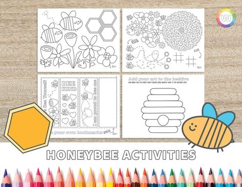 Celebrate pollinators and bee day in your community or classroom with this set of four printable honeybee coloring pages and activity sheets! Solve a bee maze, trace a bee’s flight path, make bookmarks and more 🐝🍯 Now available in The Weathered Sweater shop on Etsy. Link in bio! . . . #honeybees #pollinators #lessonplan #beelesson #beeday #nationalbeeday #honey #learnaboutbees #coloringpages #kidcoloring #printablecoloring #printableactivities #toddleractivities #preschoolart #kindergartenles... Bee Coloring Pages, Bee Day, Activity Pages, Easy Activities, Favorite Flower, Teach Kids, Tic Tac Toe, Activity Sheets, Heart For Kids