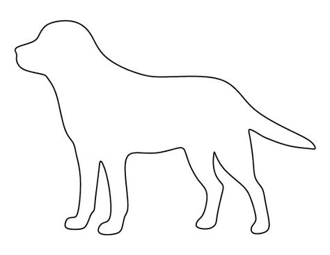 Printable Labrador Template Dog Template Printable Free Pattern, Coloring Crafts, Dog Template, Felt Ornaments Patterns, Templates Printable Free, Glass Ideas, Felt Ornaments, The Shape, Template Printable