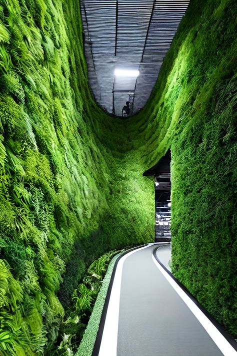 Running track with living wall Drawn by AI Indoor Running Track, Green Gym, Indoor Track, Jogging Track, Running Track, Wall Drawing, Backyard Playground, Living Wall, House Inspiration