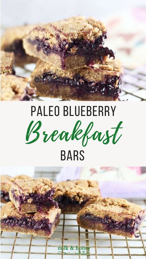 Whole 30 Breakfast Bars, Easy Paleo Breakfast On The Go, Paleo Breakfast Bars, Blueberry Breakfast Bars, Paleo Breakfast Easy, Paleo Kids, Paleo Breads, Aip Breakfast, Gf Food