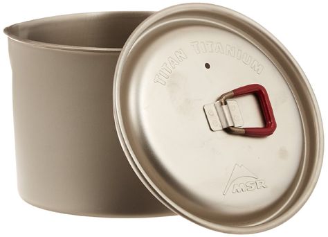 MSR Titan Kettle - Titanium Cookware -- Hurry! Check out this great item : Camping stuff Camp Cookware, Camping Kettle, Camping Pot, Alcohol Stove, Kitchen Design Pictures, Pasta Pot, Camping Cookware, Camping Coffee, Camping Lanterns