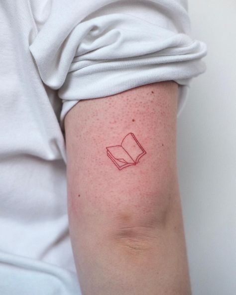 25 Book Tattoos for Book Nerds to Have in 2021 - Small Tattoos & Ideas Small Tattoos Artistic, University Tattoo Ideas, Book Micro Tattoo, Book Stick And Poke Tattoo, Fine Line Open Book Tattoo, Reader Tattoo Ideas For Women, Book Tattoo Small Simple, Books Tattoo Minimalist, Book And Rose Tattoo