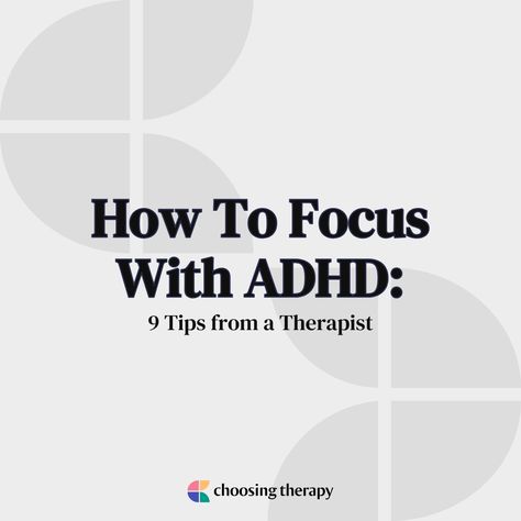 Learning how to focus with ADHD takes practice, insight, and strategy. Focus techniques for adults and children vary but often include mentally stimulating activities, such as using fidget toys, listening to audiobooks, or practicing meditation. Finding efficient tricks will take time, but focusing with ADHD is possible with diligence and effort. Focusing Tips, Focus Techniques, How To Focus, Yoga For Concentration And Focus, Listening Skills Activities, Improving Executive Functioning, Attention Deficit In Adults, Attention Deficit Hyperactive Disorder, Audhd Tips