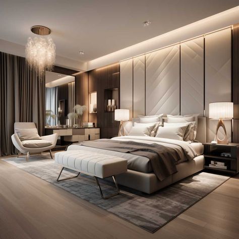 Design Room, Letto King Size, Bedroom Ideas Luxury, 7 Elements, Luxe Bedroom, Bedroom Interior Design Luxury, Big Bedrooms, Modern Luxury Bedroom, Luxury Bedroom Master