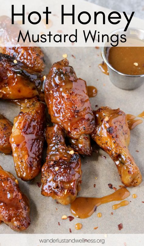 Spicy Honey Wing Sauce, Honey Gold Chicken Wings, Sweet Heat Wings, Sauces For Wings Recipes, Homemade Hot Wing Sauce, Diy Wing Sauce Recipes, Chicken Wings Sauce Recipe Homemade, Wings Sauces Homemade, Hot Honey Mustard Wing Sauce