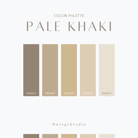 { #colorpalette #palette #colors #designers #design #ideas #inspired #palekhaki #khaki } Cream Tone Bedroom, Beige Cream Color Palette, Khaki Pallete Color, Color Palette Cv, Kode Warna Canva, Beige Shades Colour Palettes, Khaki Colour Palette, Cream Pantone, Khaki Color Palette