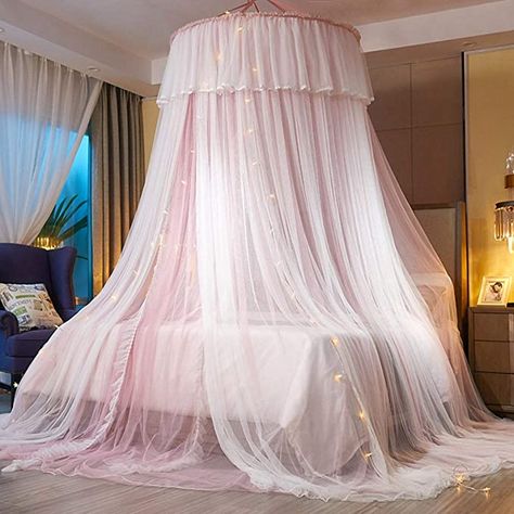 Pink Canopy Bed, Princess Curtains, Princess Bed Canopy, Princess Bedroom Decor, Girls Bed Canopy, Princess Canopy Bed, Bed Drapes, Princess Canopy, Canopy Bed Curtains