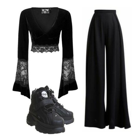 #inspiration #outfits Retro Goth Outfits, Ghost Band Inspired Outfit, Dark Indie Outfits, Simple Goth Outfit, Soft Goth Outfits, Shifting Clothes, Dark Outfit, Goth Wardrobe, Casual Goth