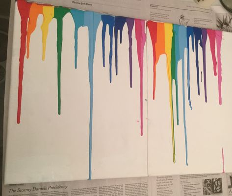 Paint Drip Dripping Paint Art Canvases, Drip Paint Wall, Drip Painting Ideas, Paint Drip Wall, Paint Splatter Wall, Paint Drip Design, Colour Window, Drip Wall, Dripping Paint Art