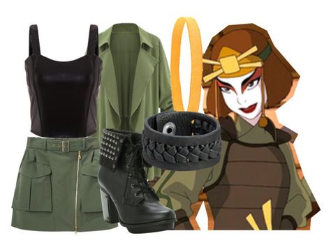 Suki by dutchveertje on Polyvore featuring Kenzo, Frye, avatar, avatarthelastairbender and suki Sokka And Suki Costume, Atla Outfit Ideas, Suki Costume Avatar, Suki Avatar Inspired Outfits, Suki And Sokka Costume, Atla Inspired Outfits, Suki Avatar Cosplay, Atla Sokka Outfits, Suki Cosplay