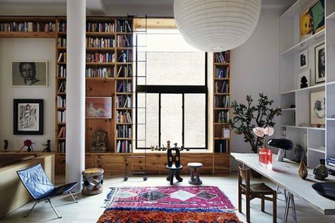 Manhattan Loft, New York Loft, Deco Studio, Loft Interiors, Attic Renovation, Living Room Loft, Loft Living, Boho Interior, Home Fashion