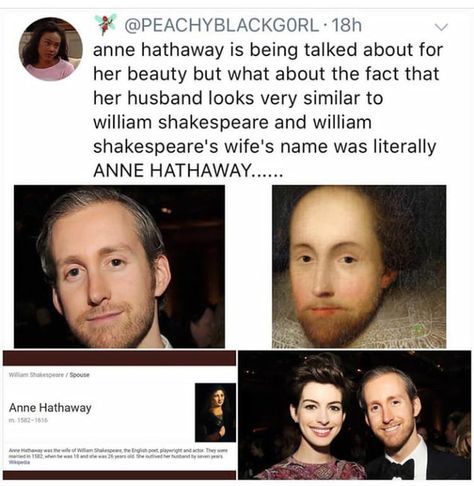 Anne Hathaway, Funny, William Shakespeare, Quotes, Memes, Shakespeare Names, Conspericy Theories, Shane Dawson, Best Ideas