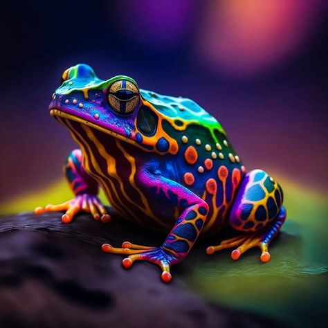 Frog Pictures, The Metaverse, Frog Art, Frog And Toad, Colorful Animals, Reptiles And Amphibians, Ocean Creatures, Cute Frogs, Beautiful Fantasy Art