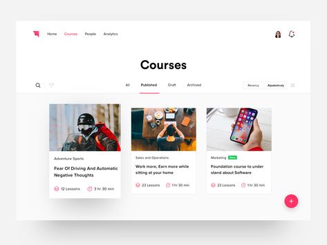 Courses Page learning lms course learn dashboard ux web design ui Courses Page Web Design, Blog Listing Page Design, Course Page Design, Lms Website Design, Blog Ui Design Website, Blog Ui Design, Lms Design, Course Website Design, Blog Page Design