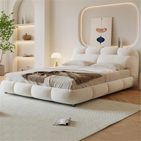 AL Ebdaa Al Malakie Furniture (@almalake_style) • Instagram photos and videos White Double Bed Frame, Modern Contemporary Bed, White Double Bed, Adult Loft Bed, Modern Double Beds, Bed Frame Headboard, Nightstands Bedroom, Bed Organizer, Tatami Bed