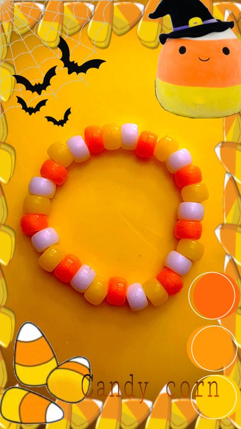 Halloween Kandi Bracelets, Halloween Kandi, Kandi Projects, Kandi Beads, Bracelet Stuff, Pony Bead Bracelets, Kandi Ideas, Beaded Things, Halloween Bracelet