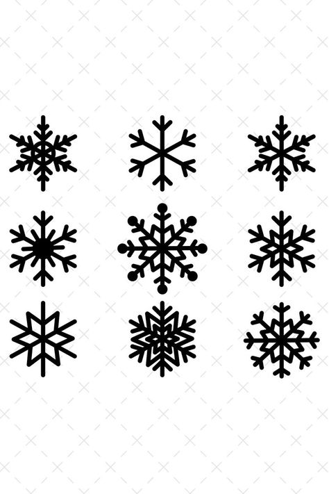 Snowflake Painted Rocks, Snow Flake Draw Easy, Simple Snowflake Drawing, Christmas Showpiece, Snowflake Ideas, Snowflakes Illustration, Snow Clipart, Snowflake Tattoo, Snowflake Vector