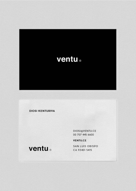 Ventu Business Card Template (AI) - Download Now Minimal Name Card Design, Corporate Name Card, Corporate Card Design, Card Name Design, Minimalist Name Card, Business Card Free Template, Visit Card Design, Graphic Designer Business Card, Business Card Graphic Design