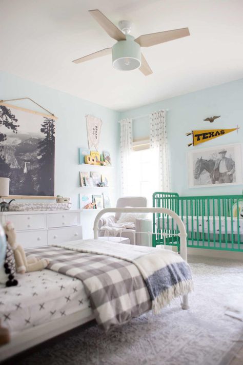 Boy Room Ideas, Shared Boys Rooms, Shared Nursery, Kids Rooms Shared, Shared Kids Room, Shared Bedroom, Shared Room, Shared Bedrooms, Big Boy Room