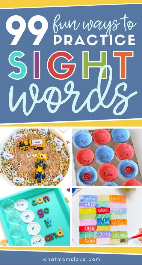 Ways To Make Sight Words Fun, Fun Ways To Teach Kindergarten Sight Words, Ways To Teach Sight Words Kindergarten, Fun Ways To Practice Sight Words At Home, Sight Words Sensory Activities, Fun Hands On Activities For Kindergarten, Ways To Practice Sight Words At Home, Sight Word Fun Activities, Best Ways To Teach Sight Words