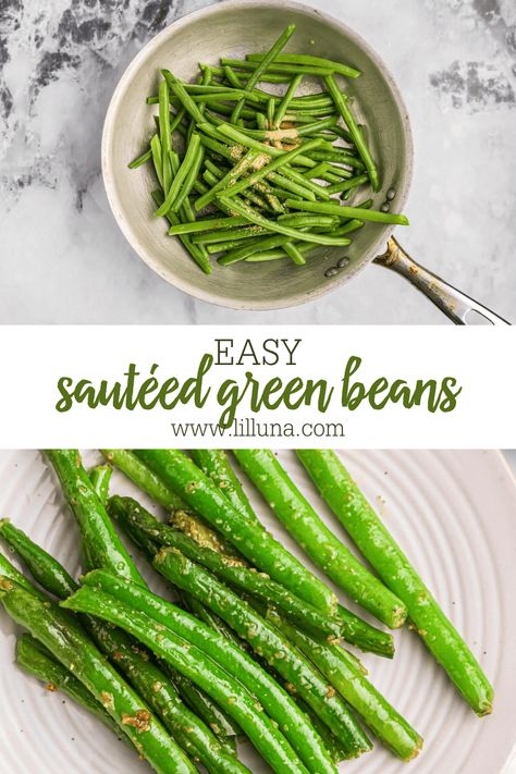 String Bean Recipes, Easy Green Bean Recipes, Seasoned Green Beans, Drink Board, Cooking Fresh Green Beans, Creamy Pasta Bake, Blanching Green Beans, Easy Green Beans, Delicious Sides