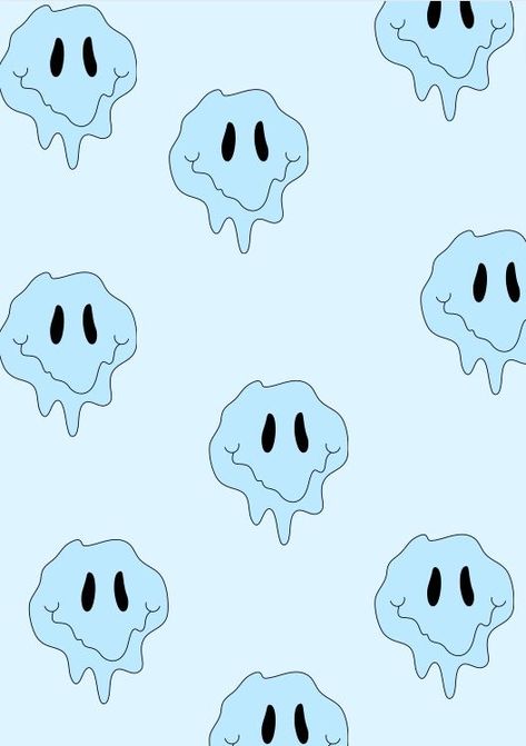 Blue Drippy Smiley Face Wallpaper, Preppy Prints Wallpaper, Baby Blue Iphone Wallpaper, Iphone Background Inspiration, Preppy Aesthetic Wallpaper, Wallpaper Preppy, Preppy Wallpapers, Baby Blue Wallpaper, Blue Background Wallpapers