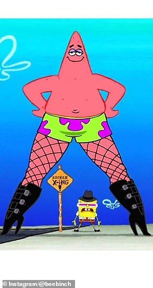 Patrick Star In Fishnets, Patrick Star High Heels, Baddie Patrick Star, Patrick Fishnets, Patrick Star Fishnet, Patrick Star Cool, Baddie Spongebob, Star Fishnets, Baddie Patrick