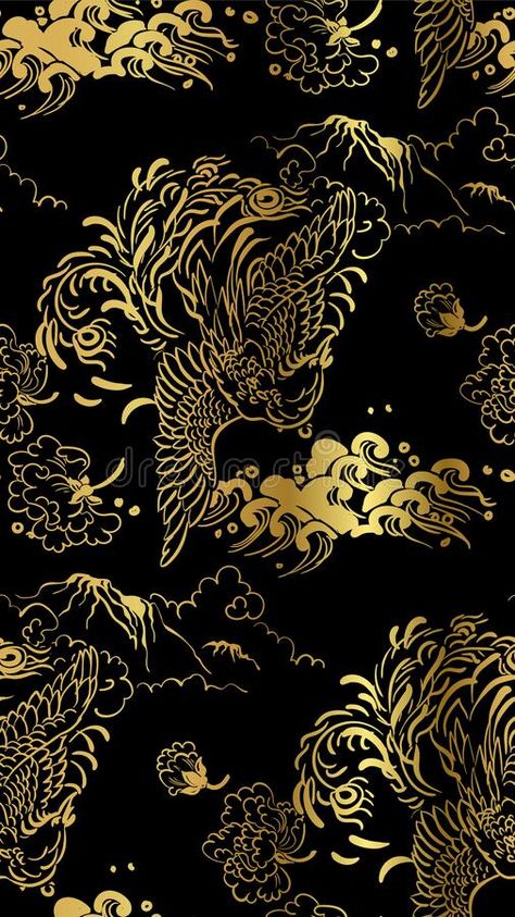 Journal Book Design, Chinese Vector, Dragon Tattoo Stencil, Japanese Phoenix Tattoo, Motif Vector, Phoenix Wallpaper, Japanese Mythology, Best Wallpapers, Graphic Patterns