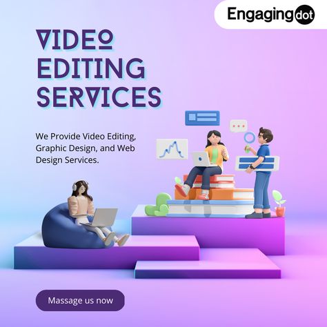 Get High-Quality Video Editing Services, Graphic Design, and Web Design Services with VIP Support Plus Client satisfaction guarantee 😉 Message Now Video Editing Services Poster, Video Editing Poster Design, Software Quotes, Animation Poster, Writing Voice, Video Editing Services, Web Design Quotes, Digital Marketing Quotes, Service Quotes