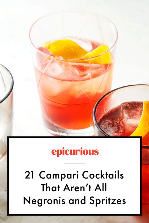 Aperitif Drinks Cocktails, Gin Campari Cocktail, Campari Drinks Cocktails, Campari Cocktail Recipes, Campari Recipes, Campari Drinks, Hot Weather Drinks, Amaro Cocktails, Basil Drinks