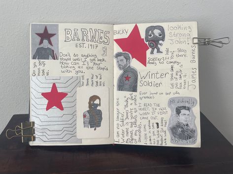 Marvel Marvel Journal, I Got Your Back, Journal Page, Bucky Barnes, Winter Soldier, Journal Pages, Soldier, Doodles, Marvel